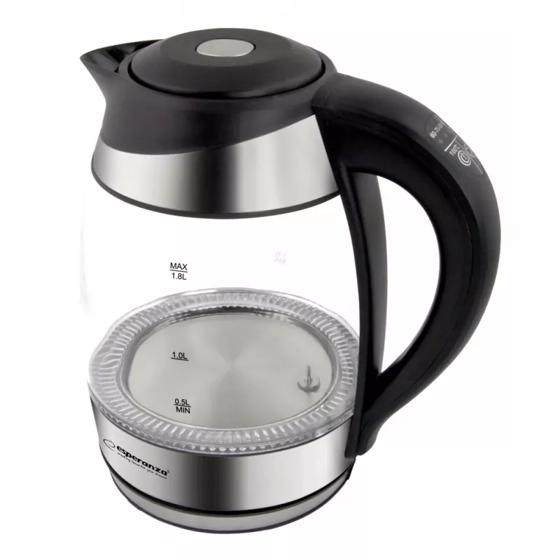 Esperanza EKK026 bollitore 1,7 L 2200 W nero, trasparente