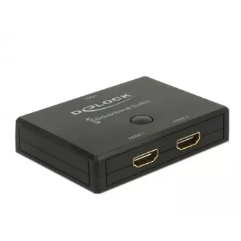 Switch DeLock HDMI 2 - 1 bidirezionale 4K 60 Hz - switch video/audio - 2 x HDMI - desktop
