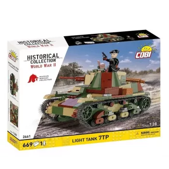 Mattoncini Cobi Carro armato leggero 7TP modello, 669 pezzi, COBI-2661