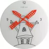 NeXtime orologio 8807 Windmil, Ø30 cm, da parete, bianco/nero/rosso