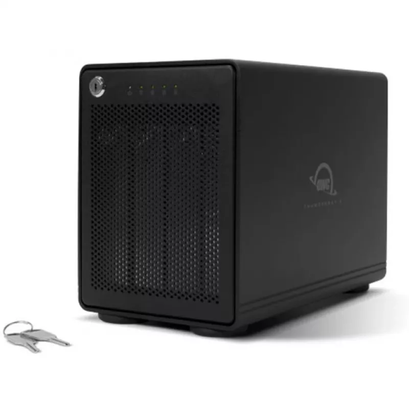 ThunderBay 4 - RAID 5 (nero, box di archiviazione a 4 vani con doppia porta Thunderbolt 3)