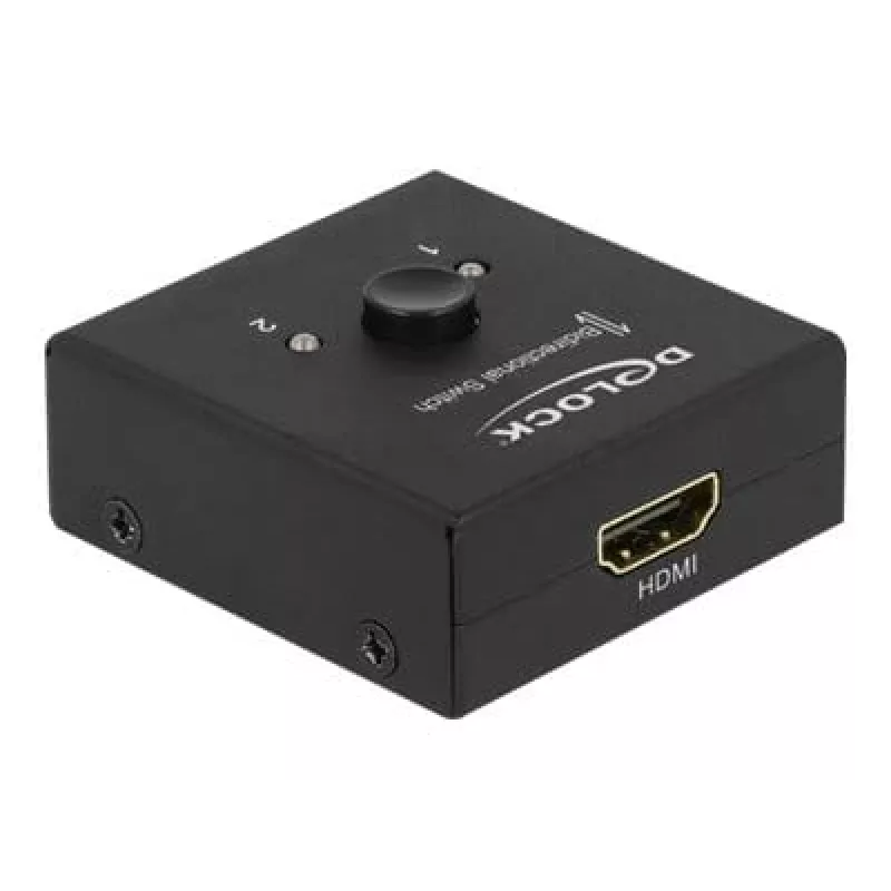 DeLock HDMI 2-1 bidirezionale 4K 60 Hz compatto - Retail Box - switch video/audio - 2 x HDMI - desktop (64072)