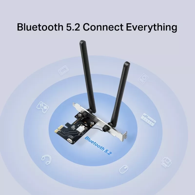 Mercusys AXE5400 Wi-Fi 6E Bluetooth 5.2 adattatore PCIe