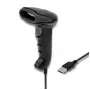 Lettore laser di codici a barre 1D CCD Qoltec 50866, USB, nero