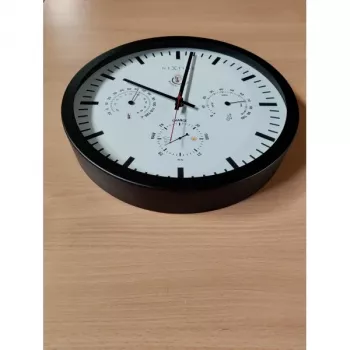 NeXtime orologio 2635zw stazione meteo, Ø34 cm, da parete, nero