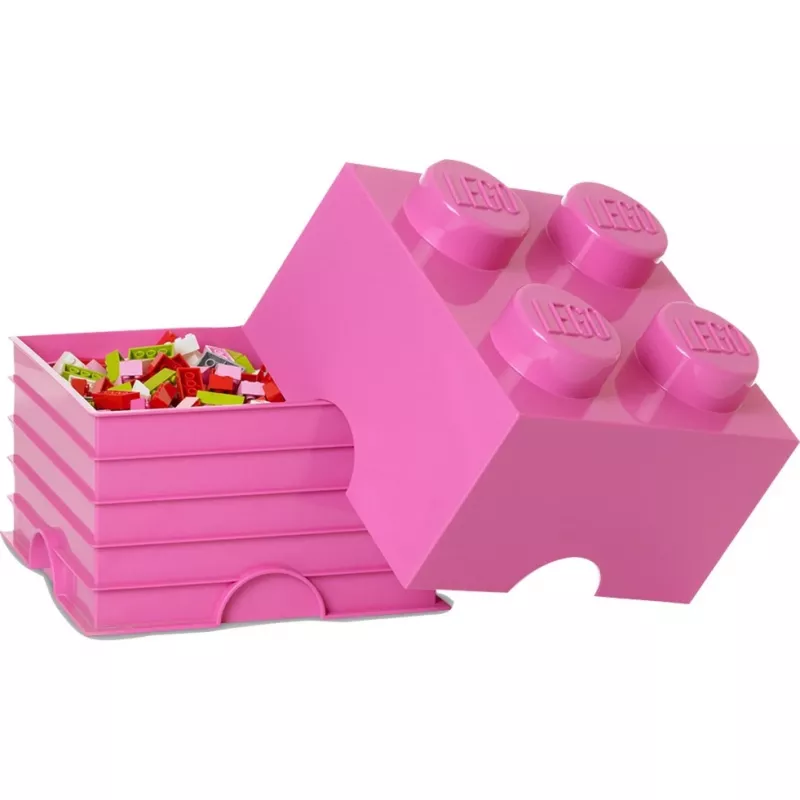 Mattoncino contenitore 4 LEGO 40031739 rosa – mattoncino contenitore in plastica impilabile per piccoli pezzi