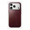 Custodia per smartphone Nomad Modern Leather Case per iPhone 17 Pro, pelle + TPU + PC, per schermo da 16 cm (6,3 pollici), bordeaux