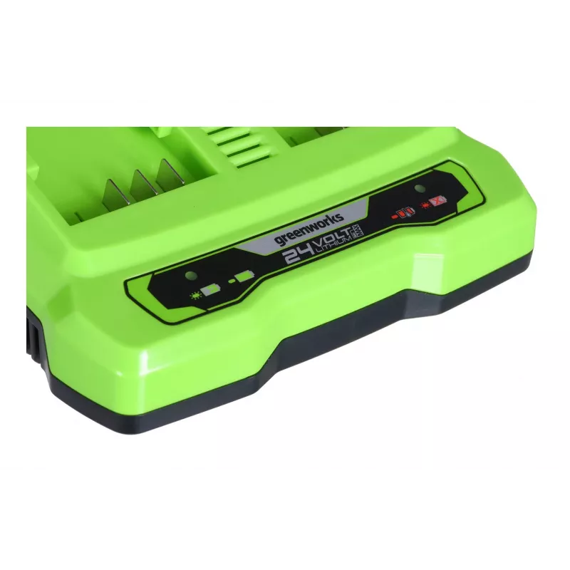 Caricabatterie GreenWorks G24X2UC2 Doppio slot 24V Li-Ion, 4A, 2 celle, ricarica rapida