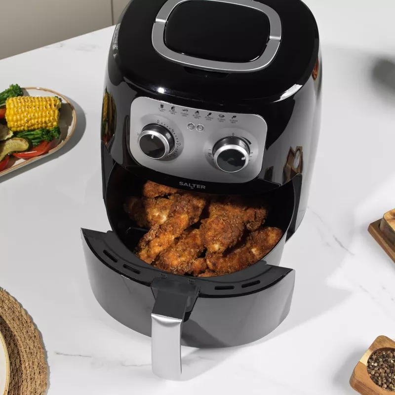 Friggitrice ad aria manuale Salter EK6364VDE, capacità 4,2 l, friggitrice compatta da piano di lavoro