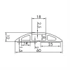 Canalina passacavi ROLINE TPE Flex, 60 mm, nero, 1,8 m (19.08.3105)