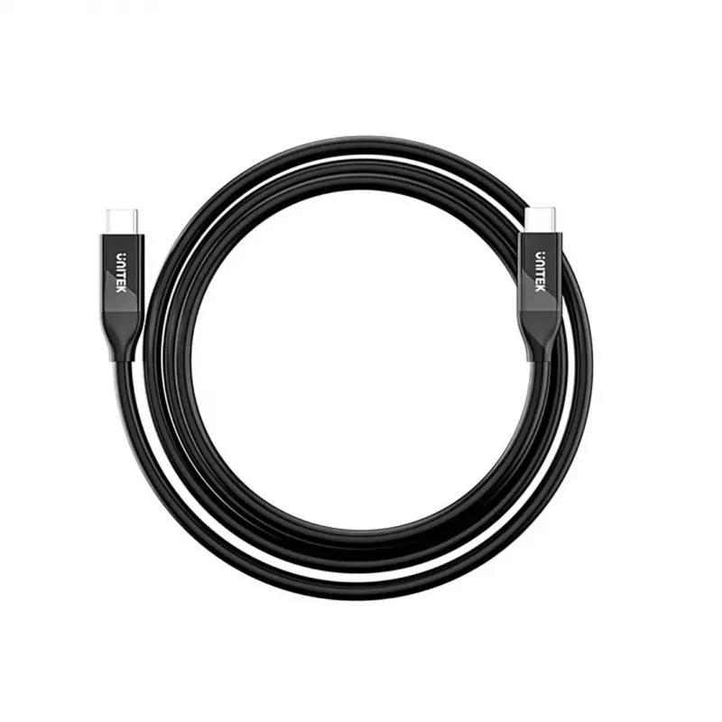 Cavo USB-C Unitek C14100ABK01-2M – 2 m, 100 W Power Delivery, 40 Gbit/s dati
