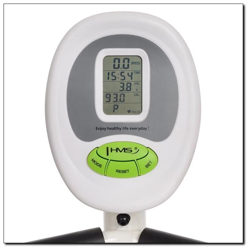 Cyclette magnetica orizzontale bianca e verde HMS R9259