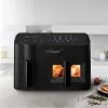 Friggitrice ad aria elettrica Maestro MR-760 – apparecchio da tavolo a doppia struttura, 3,5 L + 6 L, comando touch, 2000–2400 W, nero