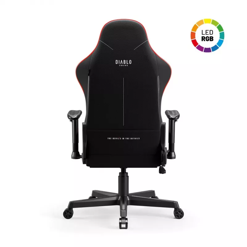 Sedia gaming Diablo X-Starter nero LED — sedia gaming Diablo X-Starter con illuminazione LED integrata