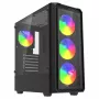 Case PC Cube SAVIO Noctis Glass RGB — nero, ATX/Micro-ATX, 210×410×450 mm, 3×120 mm ventole frontali