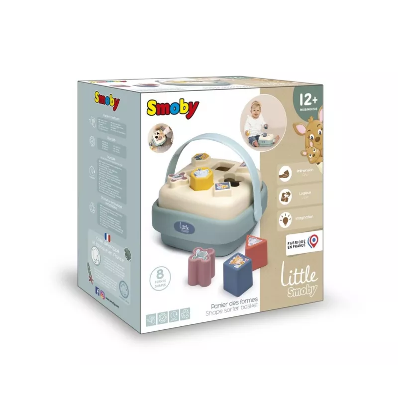 Cestino incastra forme SMOBY 7600140323 con forme colorate giocattolo educativo per bambini piccoli