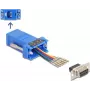 Kit di montaggio DeLOCK D-Sub 9 femmina su RJ12 femmina blu