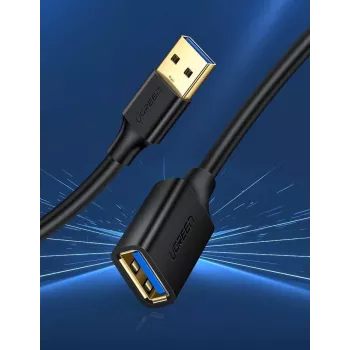 Adattatore prolunga USB 3.0 UGREEN 10368B — USB-A femmina a USB-A maschio, 1 m, nero