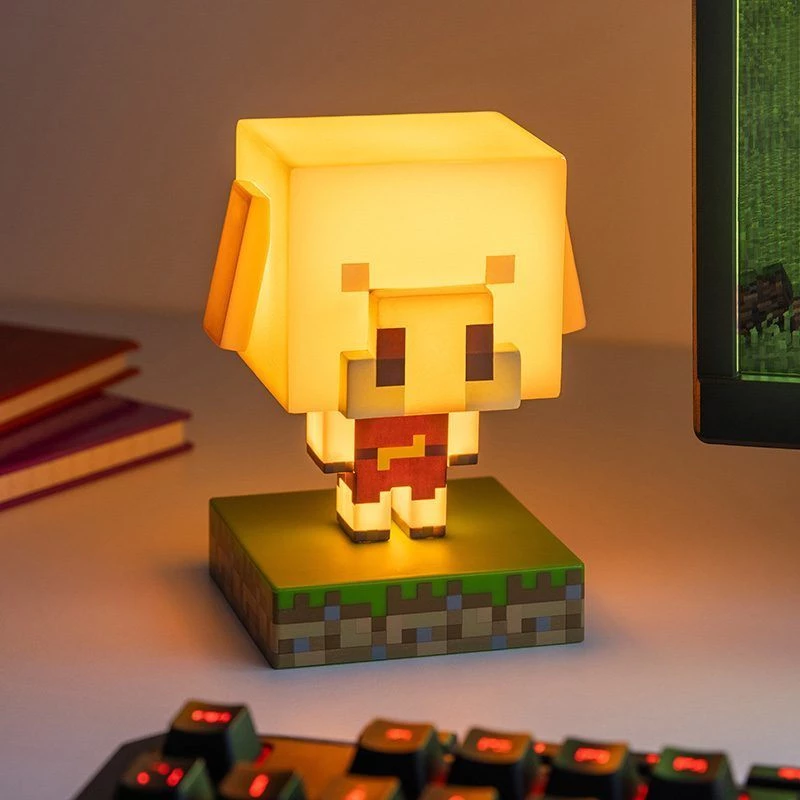 Lampada da tavolo Paladone Icon Light PP14431MCF Piglin LED, decorativa in design gaming