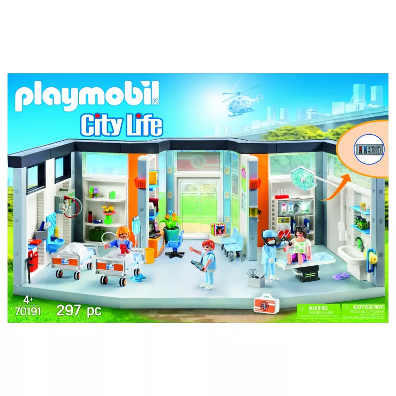 Personaggio Playmobil 70191 Reparto ospedaliero arredato 297 pezzi