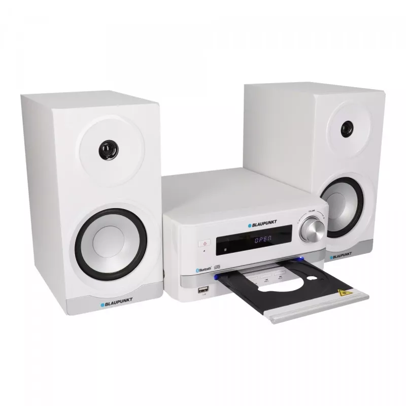 Microsistema audio home BLAUPUNKT MS16BT 15 W, CD/USB/MP3, Bluetooth, FM RDS, bianco