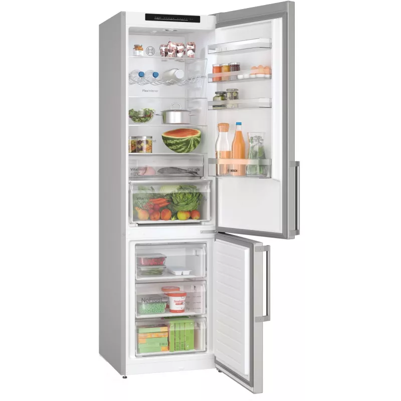 Bosch Serie 4 KGN39VICT frigorifero combinato, a libera installazione, 363 l (260 l + 103 l), 203 cm, classe energetica C, acciaio inox