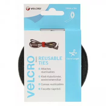 VELCRO ONE-WRAP Klettband riutilizzabile, nastro ONE-WRAP 10mm x 5m nero