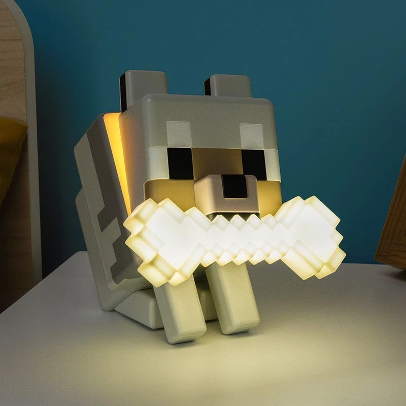 Lampada Paladone Minecraft Wolf GloBuddies