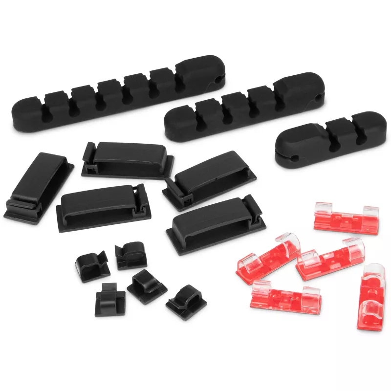 Organizer per cavi OfficePal, gestione cavi nero, 136 pezzi