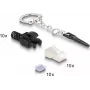DeLOCK connettore modulare RJ45 Cat.6A bloccabile 10 pezzi set nero metallizzato connettore