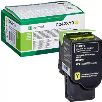 Cartuccia toner Lexmark C242XY0 3000 pagine giallo