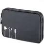 Borsa tecnica compatta TROIKA BBL64/BK – robusta borsa accessori nera per cavi e piccoli gadget