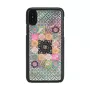 Custodia smartphone iKins per iPhone XS / XS S — design Flower Garden, nero
