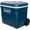 Coleman 50QT Xtreme borsa termica con ruote, blu, plastica, poliuretano (PU), nero, 47 l, 113 kg