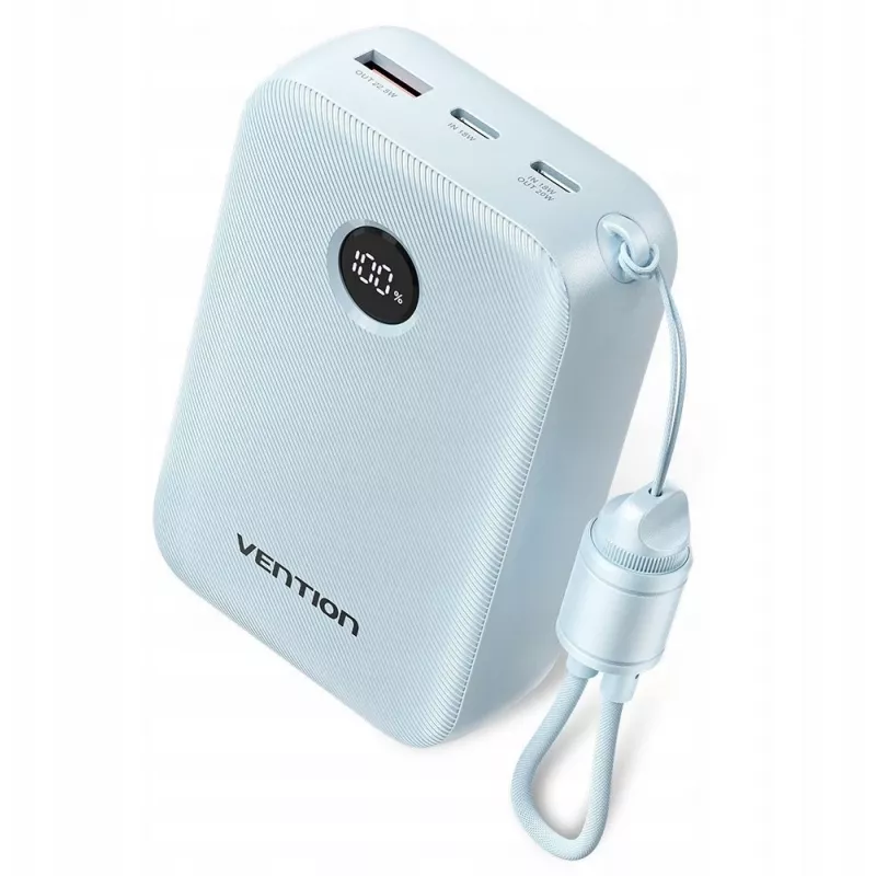 Powerbank Vention FKBL0-C 20000 mAh, 2x USB-C + 1x USB-A, Blu