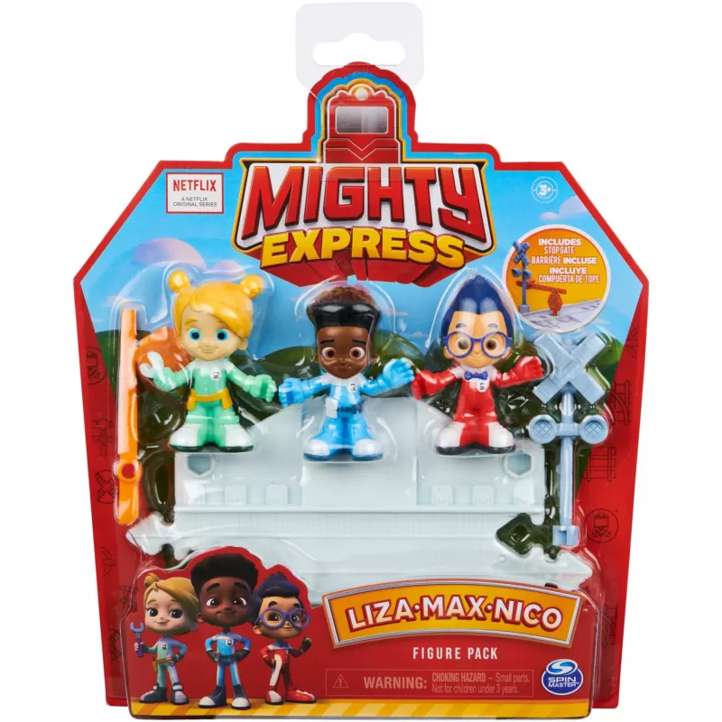Mighty Express set di 3 personaggi per bambini, figura giocattolo