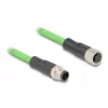 Cavo di rete DeLOCK M12 D-codificato 4 poli maschio a femmina PUR (TPU) 1 m