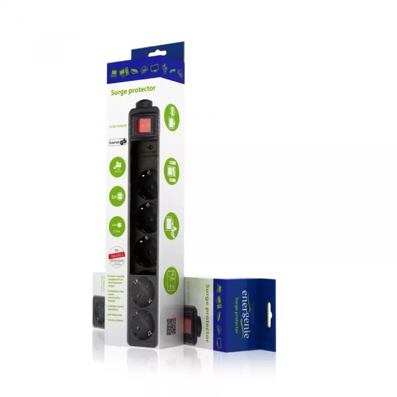Protezione da sovratensione Gembird SPG5-C-10 nero 5 prese AC 250V 3m