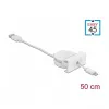 Cavo DeLOCK Easy 45 modulo USB 2.0 cavo retrattile USB Type-A su 8 Pin Lightning femmina bianco