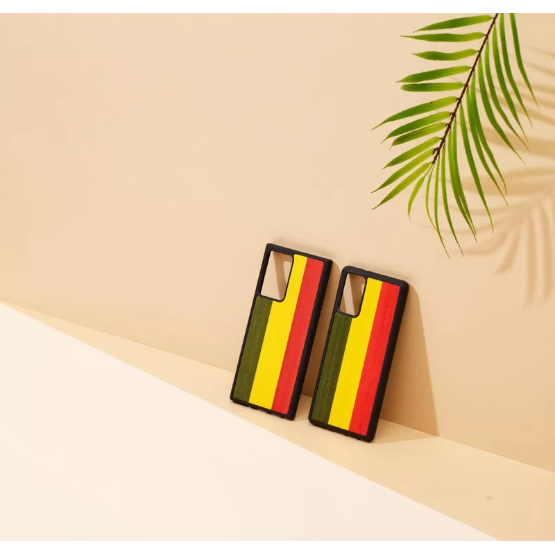 Custodia per cellulare Man and Wood per Samsung Galaxy Note 20 Ultra, Reggae nero