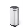 Cestino rettangolare Durable NO TOUCH 35L acciaio inox nero argento