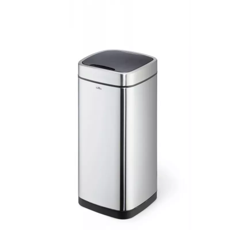 Cestino rettangolare Durable NO TOUCH 35L acciaio inox nero argento