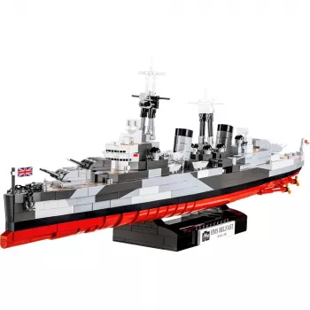 Giocattolo da costruzione Cobi HMS Belfast modello in scala 1:300 COBI-4844, costruzione da esposizione dell'incrociatore leggero storico della Royal Navy