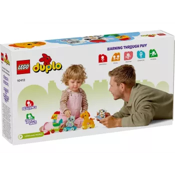Giocattolo da costruzione LEGO DUPLO Treno degli animali 10412 — 19 pezzi, per bambini da 1,5 anni, 170×60×430 mm