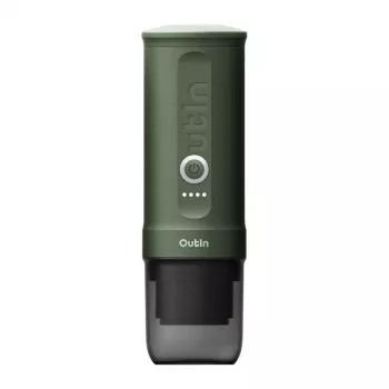 Macchina per caffè OUTIN Outin Nano nero, verde — caffè macinato, 20 bar, batteria 7500 mAh, 0,67 kg
