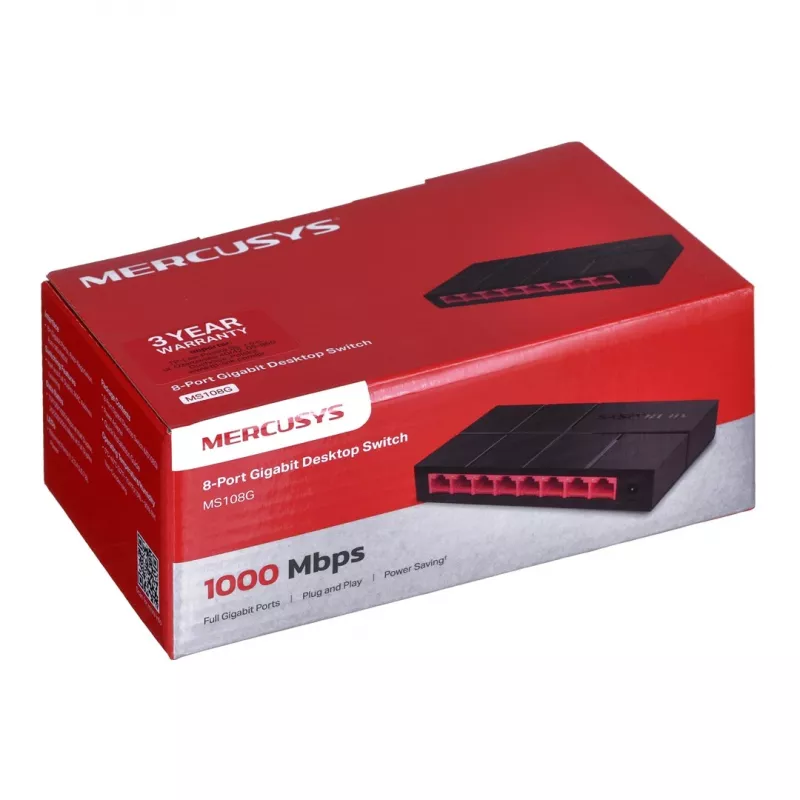 Mercusys switch desktop 8 porte 10/100/1.000 Mbps