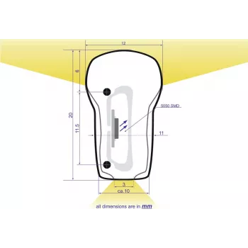 LED Neon Flex 230V sottile EUROLITE 100 cm bianco neutro