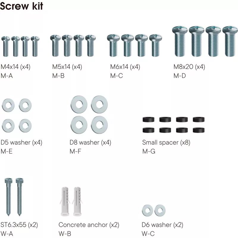 Universale One For All SOLID WM 4211 – kit di montaggio (supporto da parete) – schermo piatto – per schermo piatto – dimensione schermo: 48,3–106,7 cm (19–42) (WM4211)