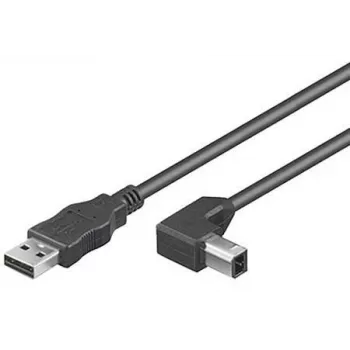 Microconnect USBAB3abgewinkelt Cavo USB USB 2.0 3 m USB A USB B nero