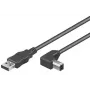 Microconnect USBAB3abgewinkelt Cavo USB USB 2.0 3 m USB A USB B nero